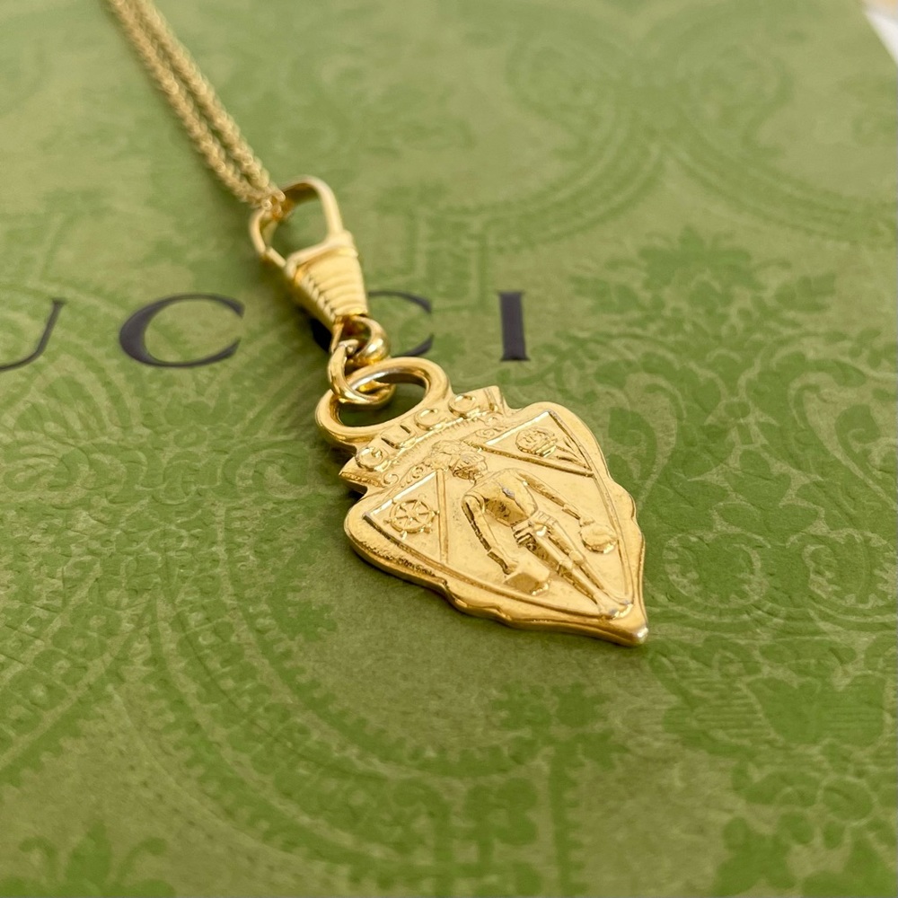 Vintage Gucci Charm Pendant Necklace | Vintage GG Pendant Necklace